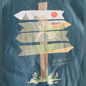 The north face never stop exploring t shirt